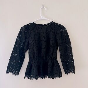 Express Long Sleeve Lace Blouse Size XXS